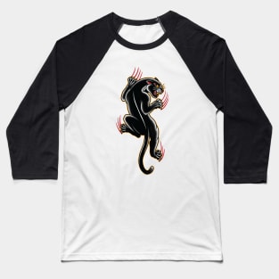 Traditional Tattoo Panther illustration Baseball T-Shirt